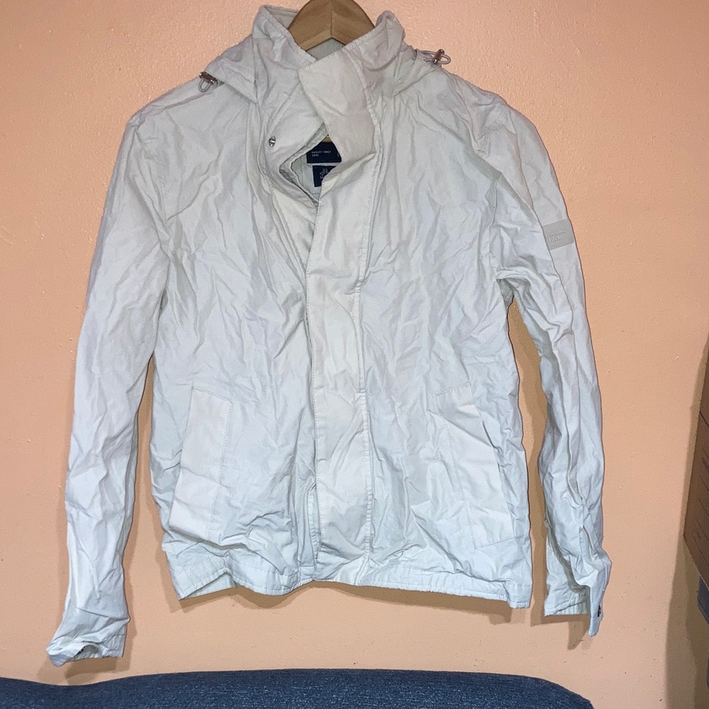 Abercrombie & Fitch Men's Crisp White Lightweight Jacket